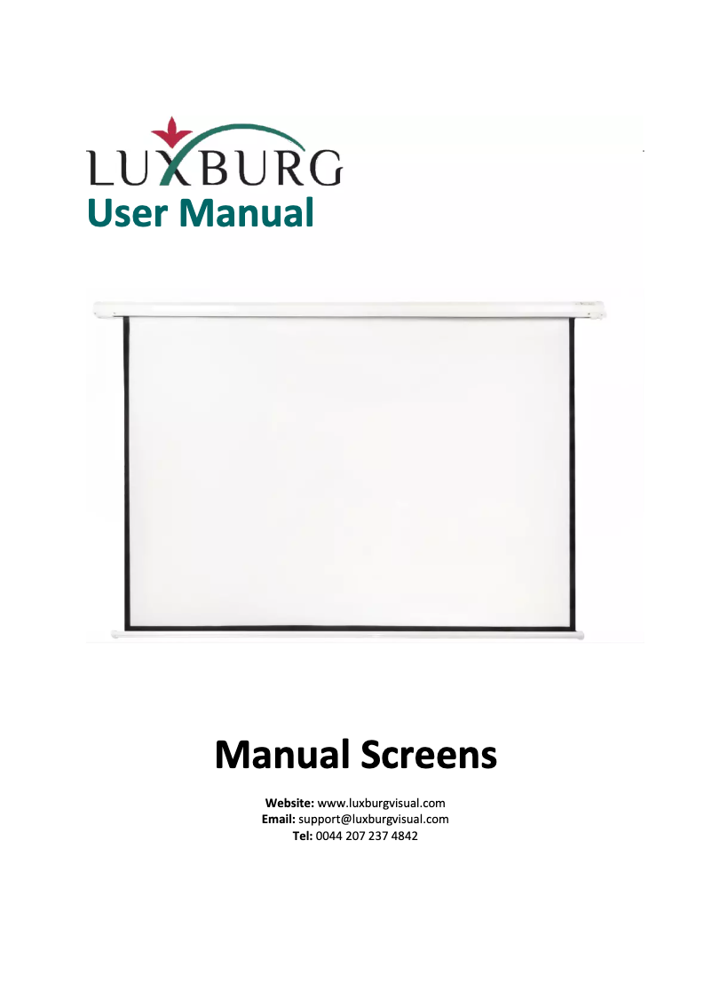 Page n°1 - Manuel utilisateur Luxburg PS-MN-20x20-GB-01