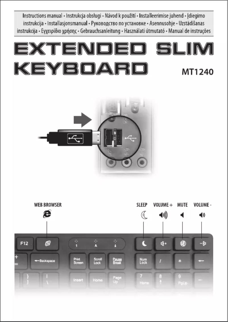 Image de la première page du manuel de l'appareil MT1240WRU