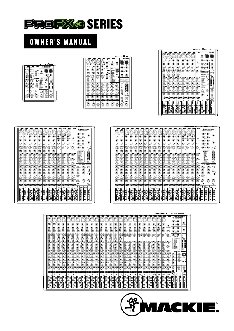 Page 1 de la notice Manuel utilisateur Mackie ProFX6v3