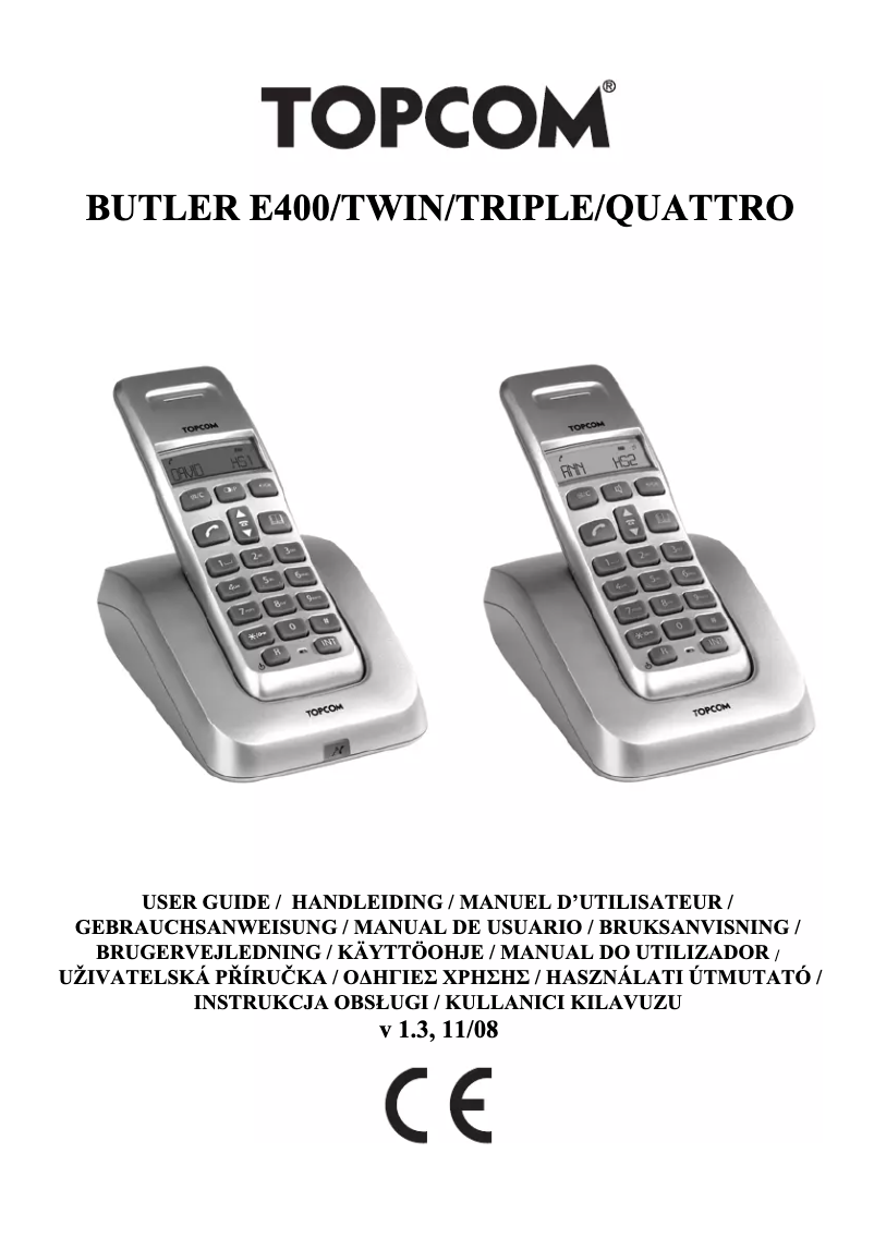 Página 1 del manual Manual de usuario Topcom Butler E400 duo