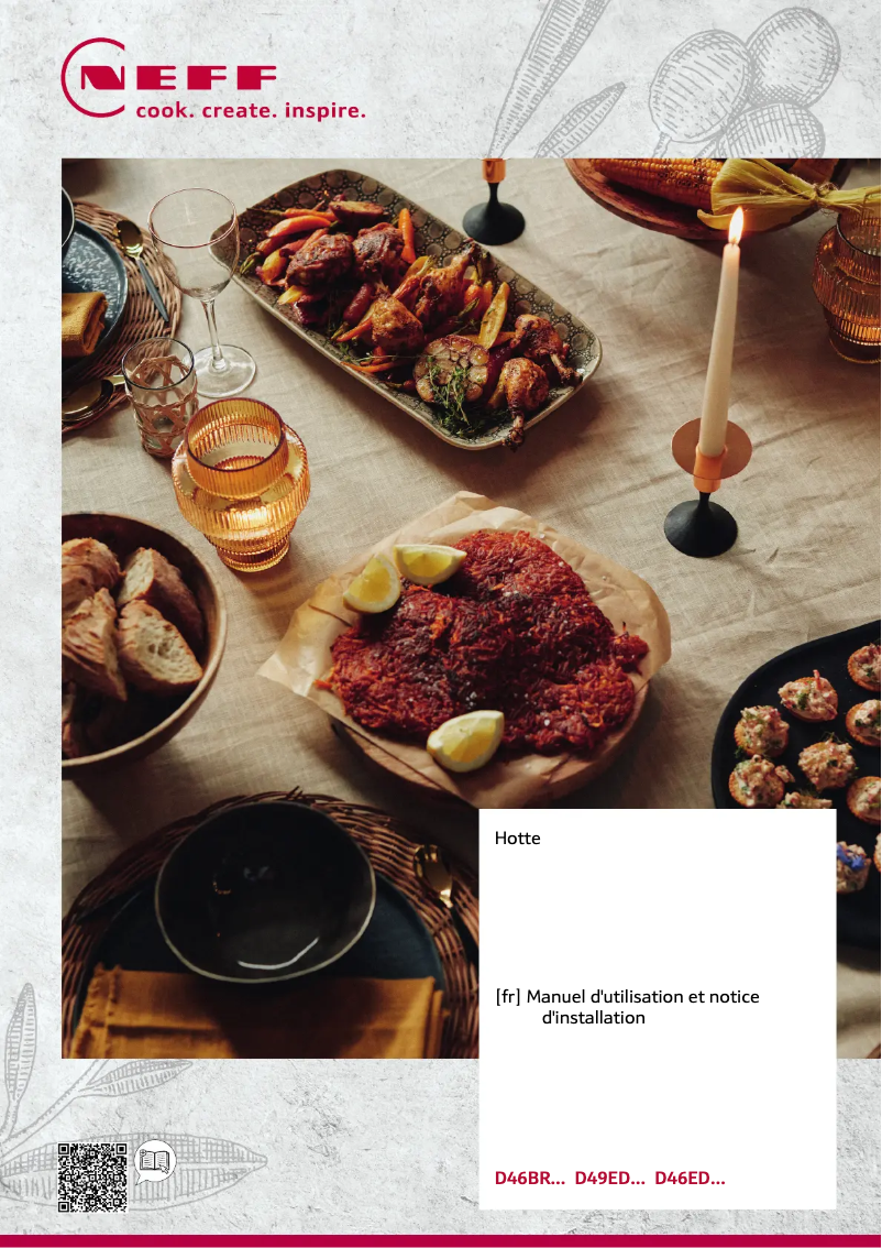 Page 1 de la notice Manuel utilisateur Neff D46ED22X1