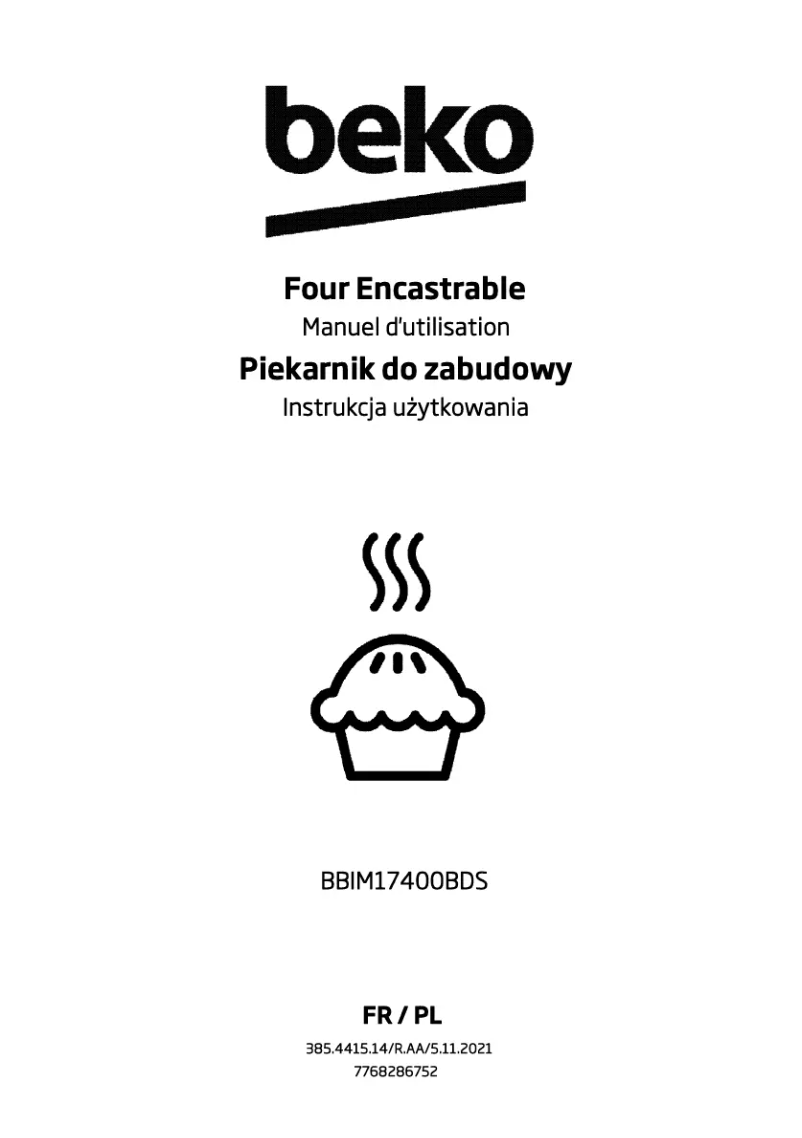 Page 1 de la notice Manuel utilisateur Beko BBIM17400BDS