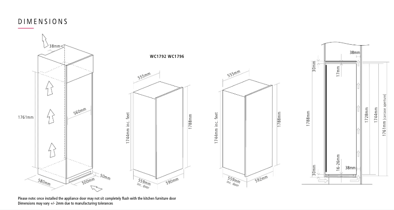 Page n°1 - Instructions / montage Caple WC1796