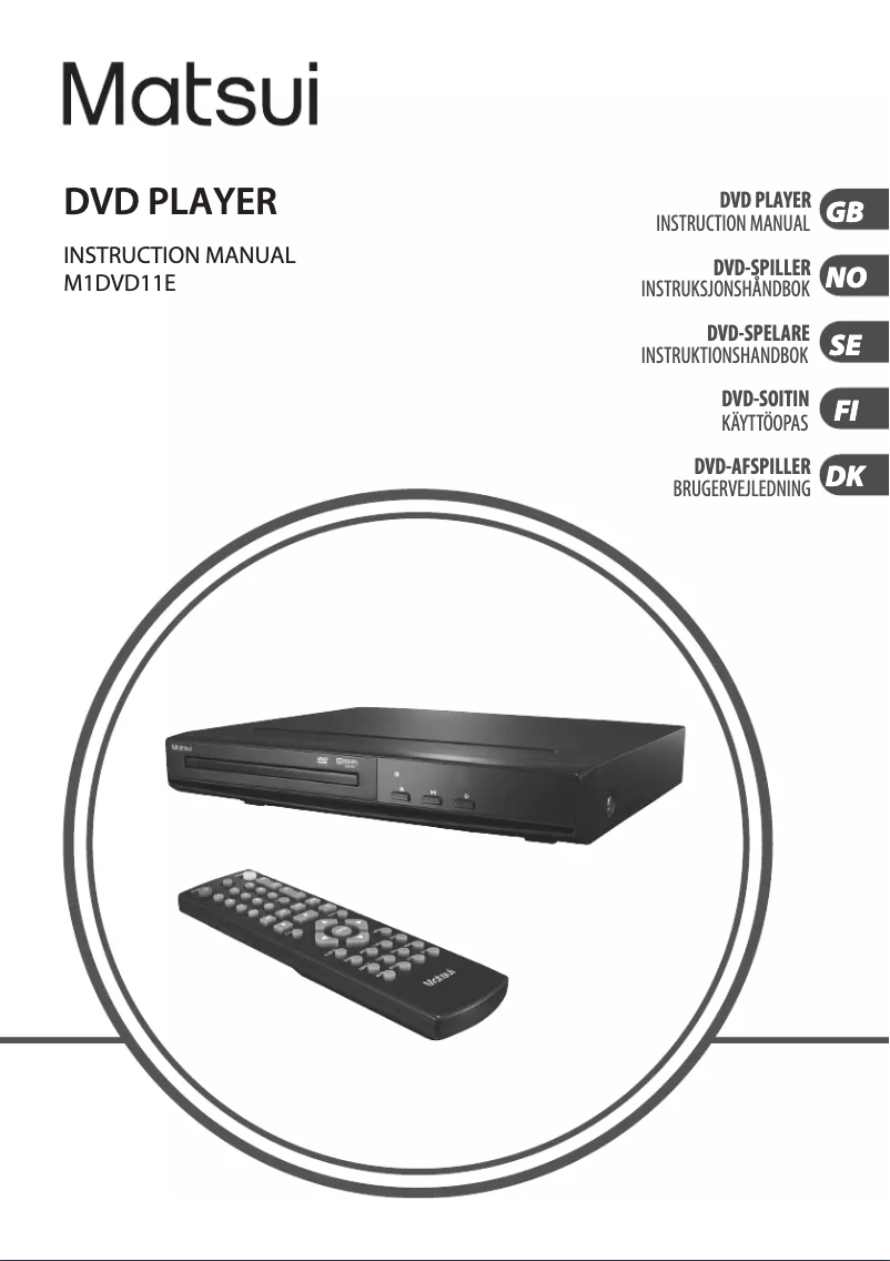 Page n°1 - Manuel utilisateur Matsui M1DVD11E
