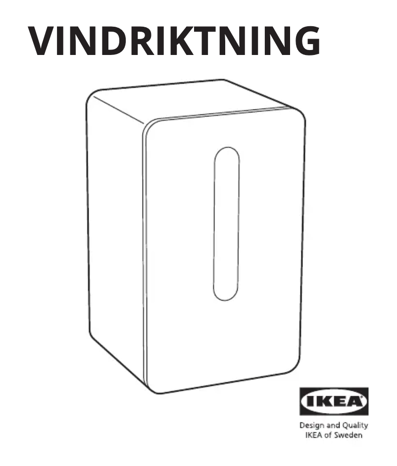 Page 1 de la notice Manuel utilisateur Ikea VINDRIKTNING 605.159.11