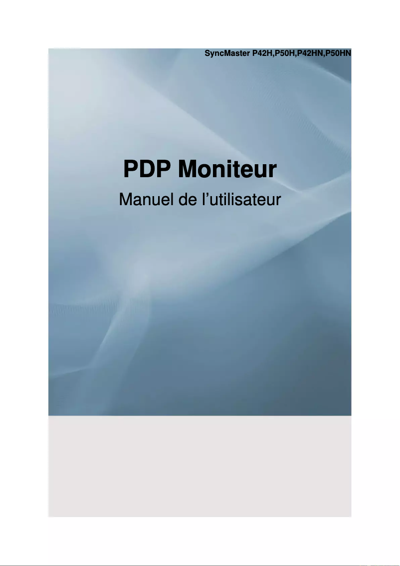 Page n°1 - Manuel utilisateur Samsung P50H