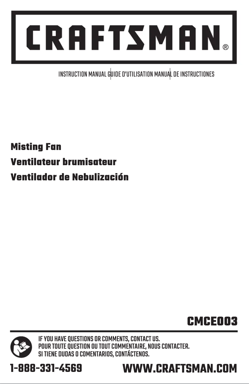Page 1 de la notice Manuel utilisateur Craftsman CMCE003