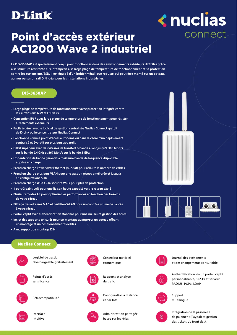 Page n°1 - Fiche technique D-Link DIS-3650AP