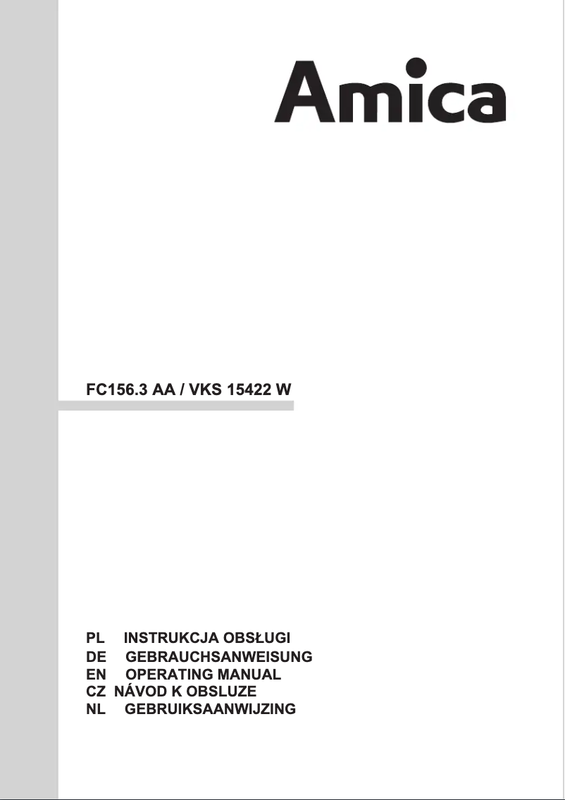 Página 1 del manual Manual de usuario Amica VKS 15422 W