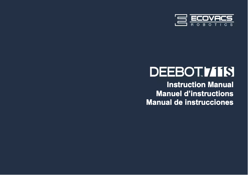 Page n°1 - Manuel utilisateur ECOVACS DEEBOT 711S