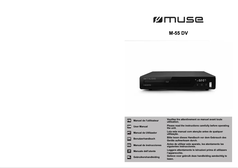 Image de la première page du manuel de l'appareil M-55 DV