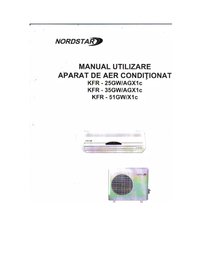 Página 1 del manual Manual de usuario Nordstar KFR-25GW/AGX1C