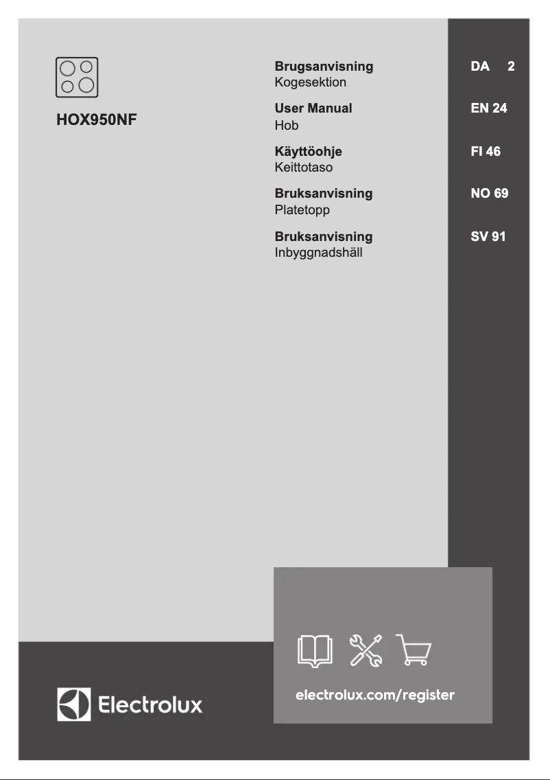 Image de la première page du manuel de l'appareil HOX950NF