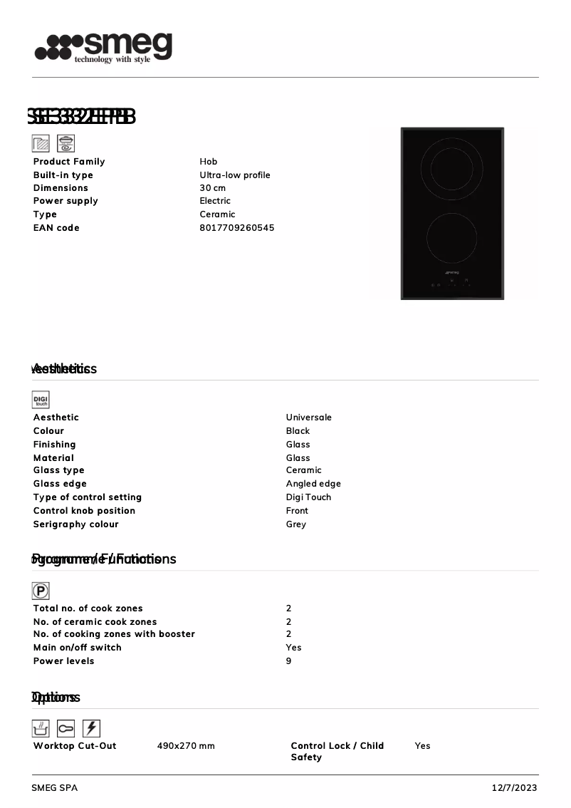 Image de la première page du manuel de l'appareil SE332EPB