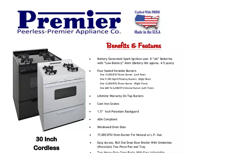 Page 1 de la notice Manuel utilisateur Premier BMK5X0BP