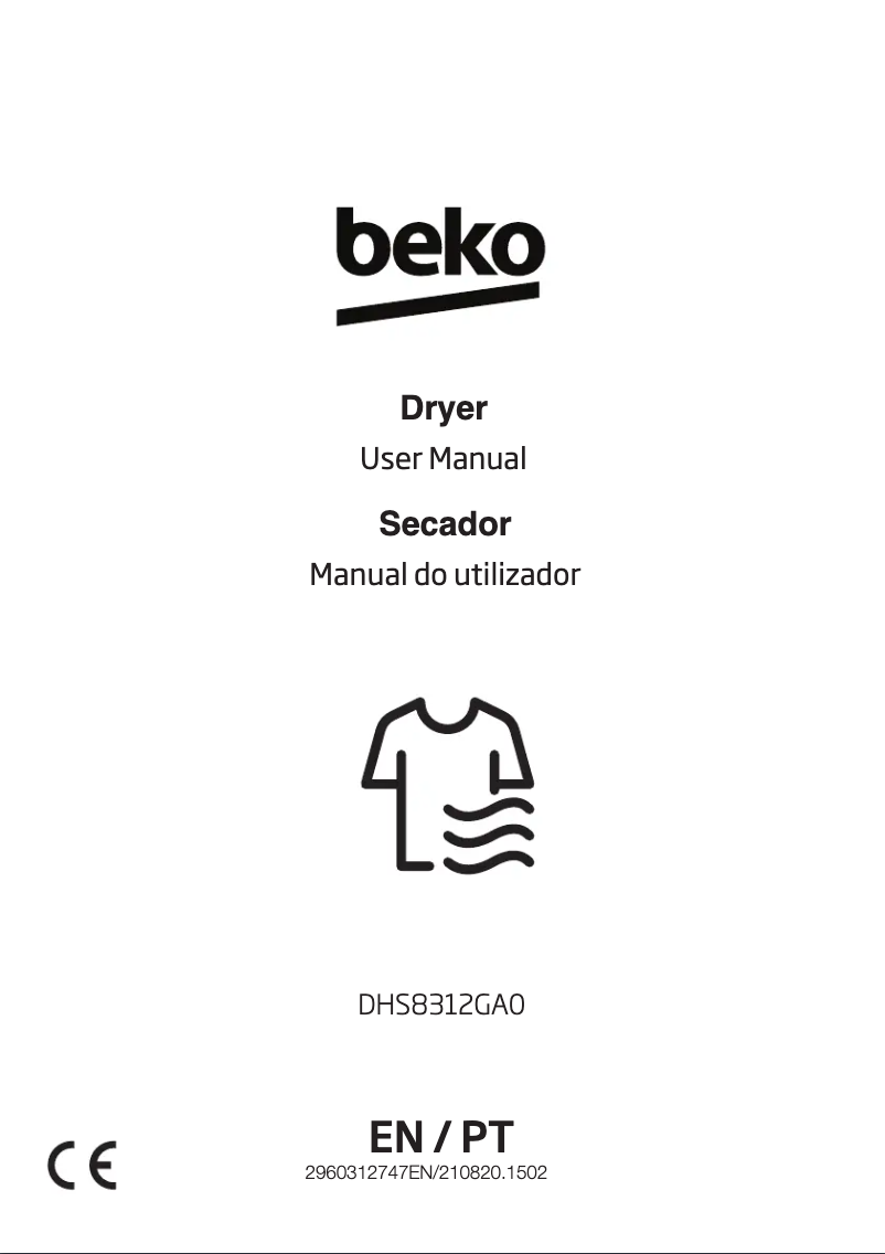 Page n°1 - Manuel utilisateur Beko DHS 8312 GA0
