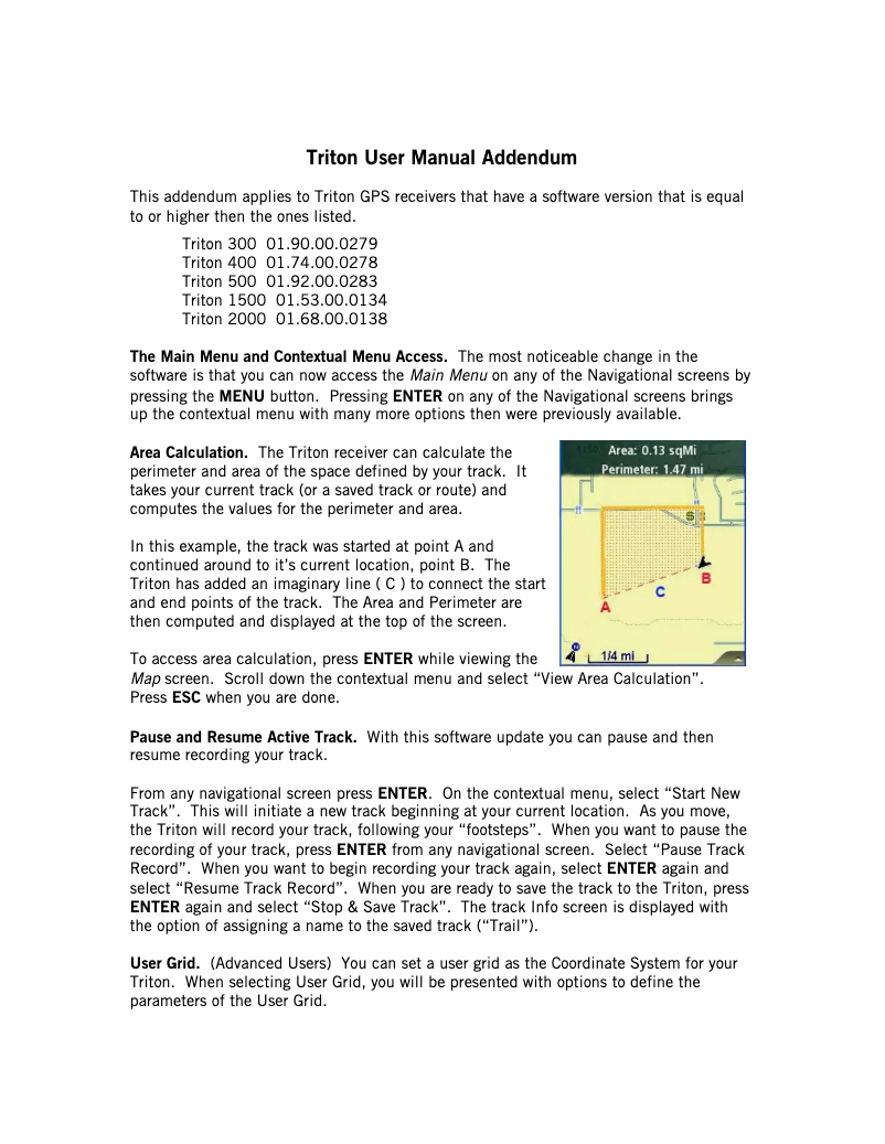 Page n°1 - Manuel utilisateur Magellan Triton 500