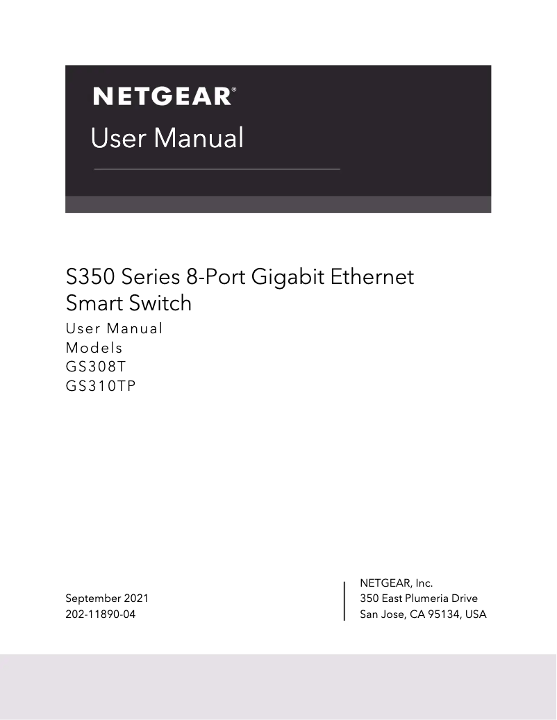 Page n°1 - Manuel utilisateur Netgear GS310TP