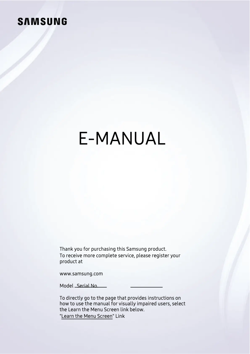 Image de la première page du manuel de l'appareil UN70AU7000G