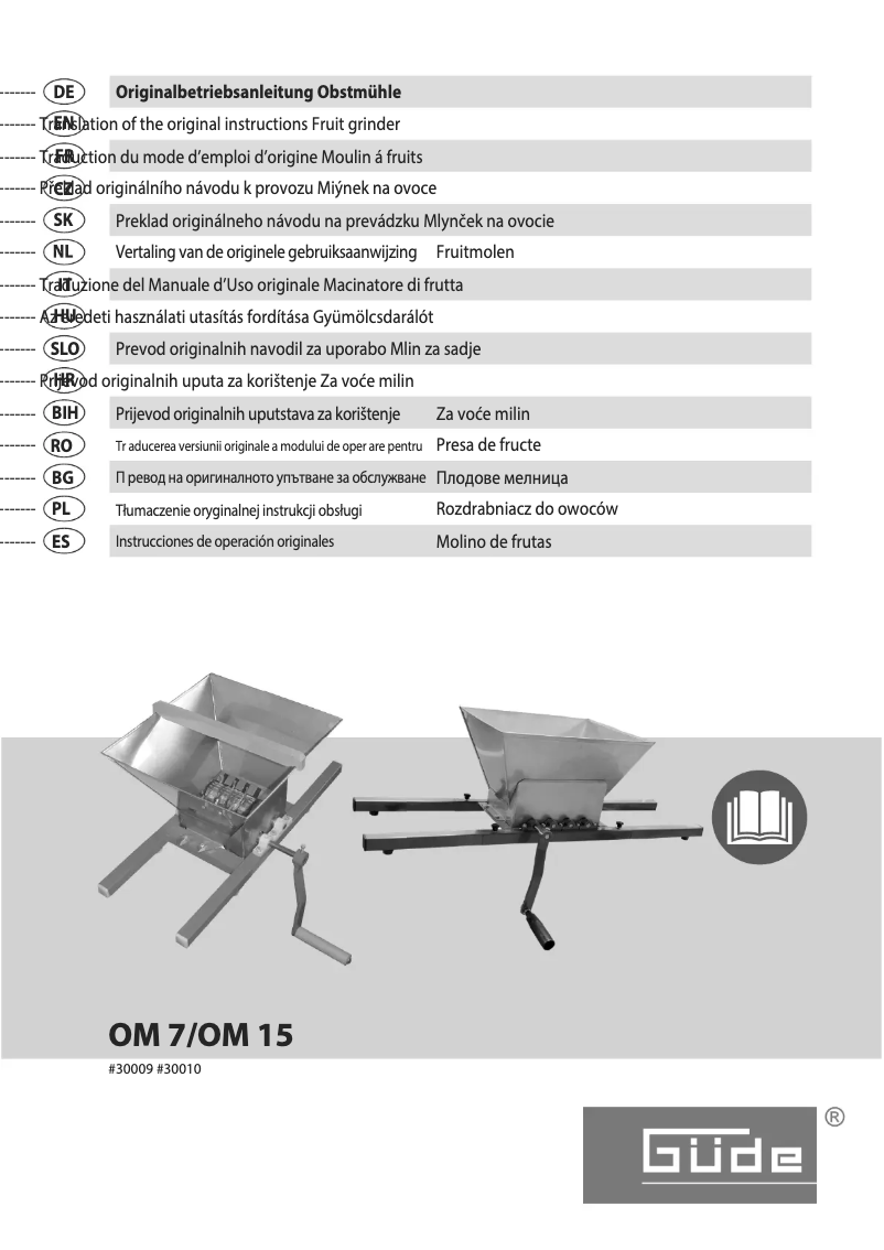 Página 1 del manual Manual de usuario Güde OM 7
