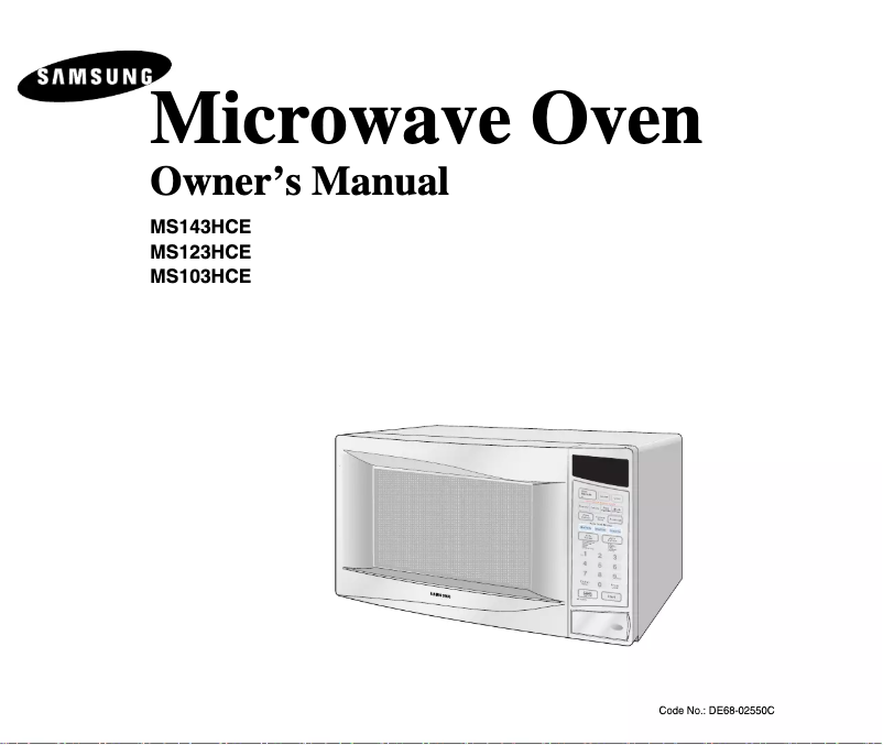 Page n°1 - Manuel utilisateur Samsung MS103HCE