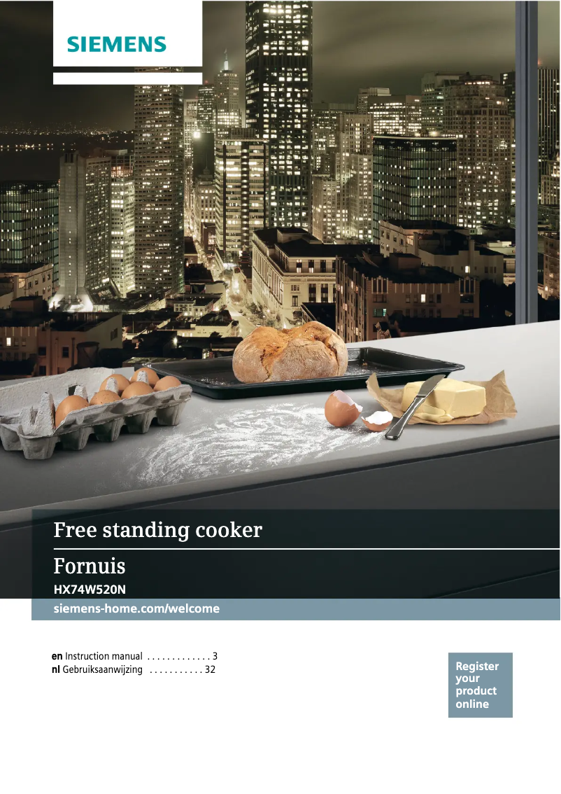 Página 1 del manual Manual de usuario Siemens HX74W520