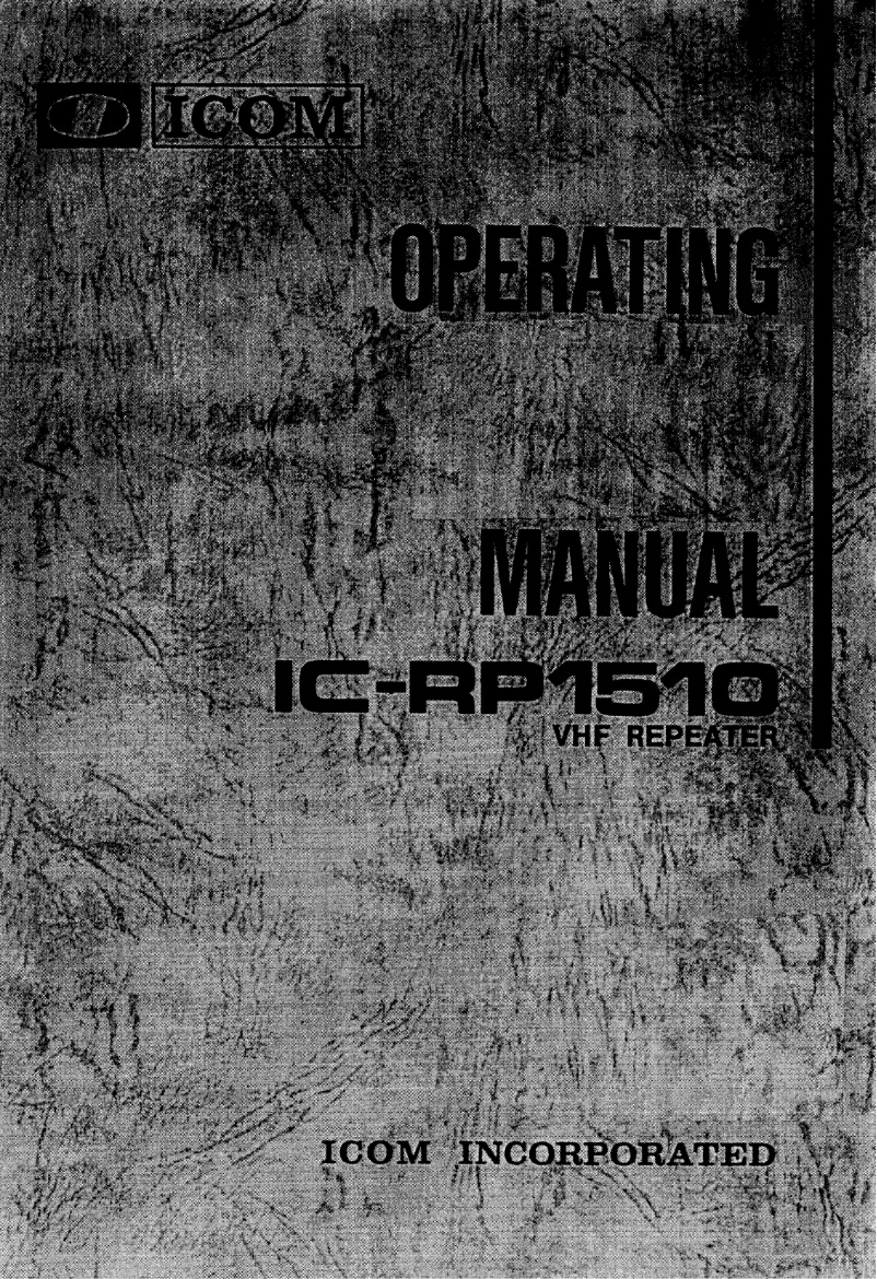Image de la première page du manuel de l'appareil IC-RP1510