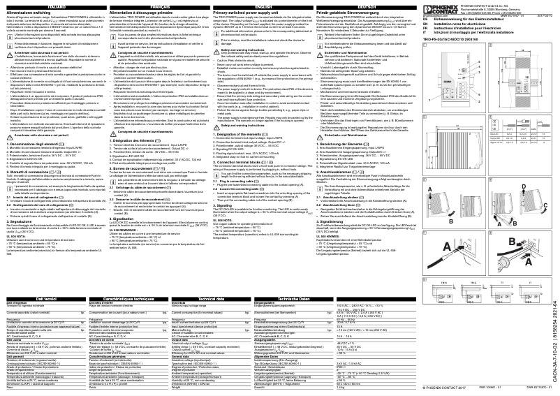 Image de la première page du manuel de l'appareil CACN-3A-7-10-G2
