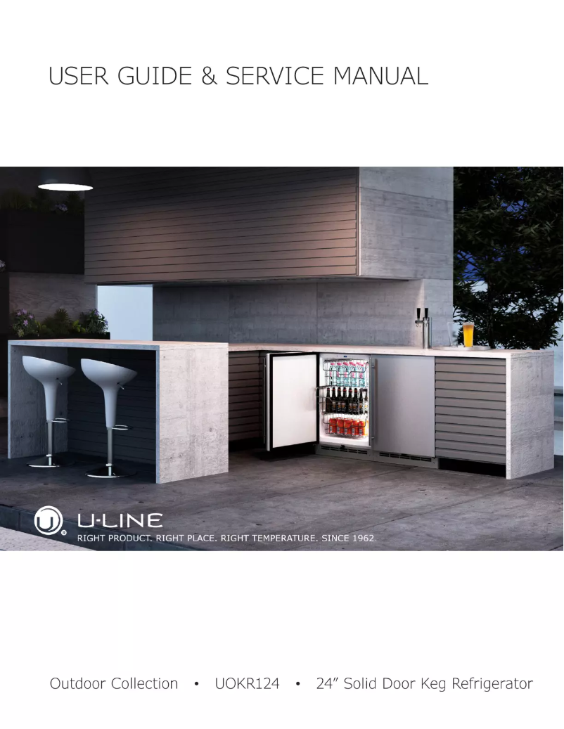 Page n°1 - Manuel utilisateur U-Line UOKR124-SS01A