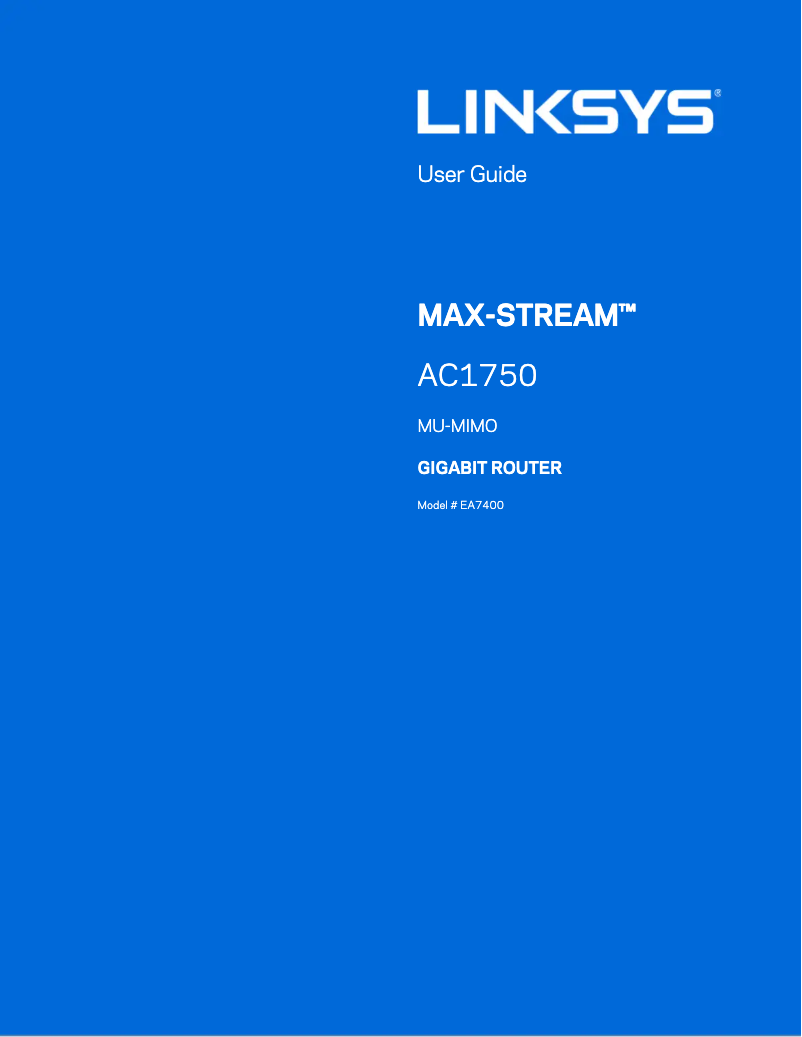 Página 1 del manual Manual de usuario Linksys Max-Stream EA7400