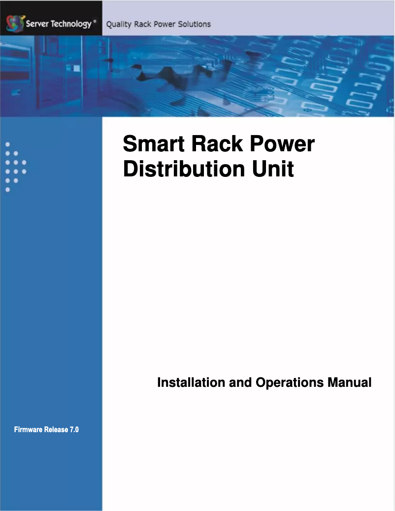 Page n°1 - Manuel utilisateur Server Technology STV-3206C
