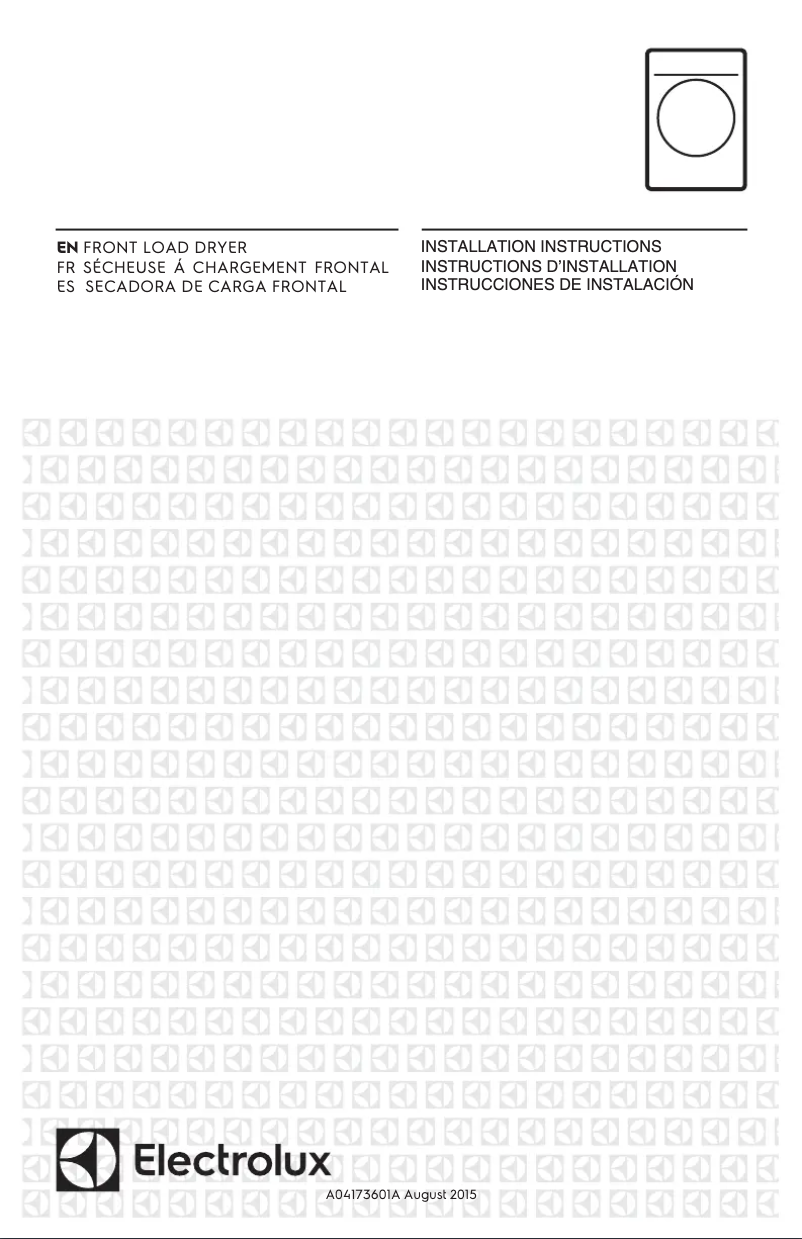 Page n°1 - Guide d'installation Electrolux EFME417S