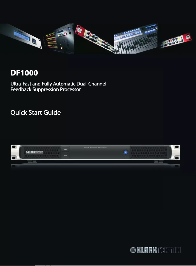 Page 1 de la notice Manuel utilisateur Klark Teknik DF1000