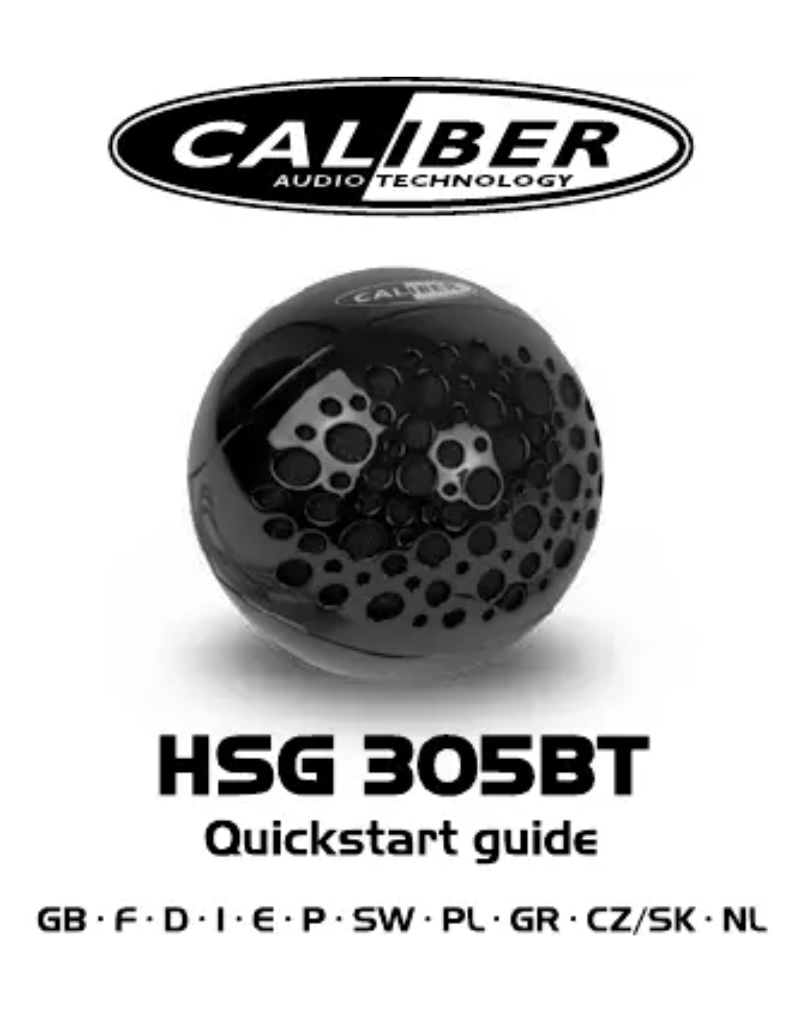 Page n°1 - Manuel utilisateur Caliber HSG 305BT