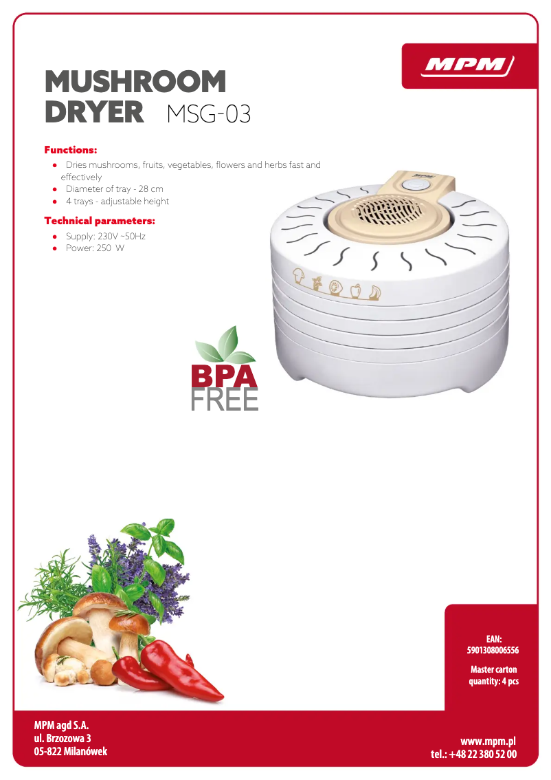 Image de la première page du manuel de l'appareil MSG-03