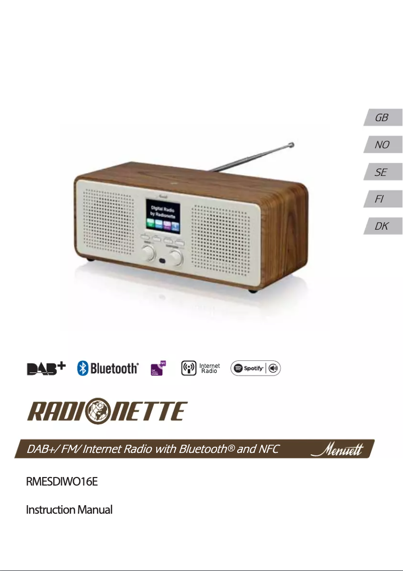 Page n°1 - Manuel utilisateur Radionette RMESDIWO16E