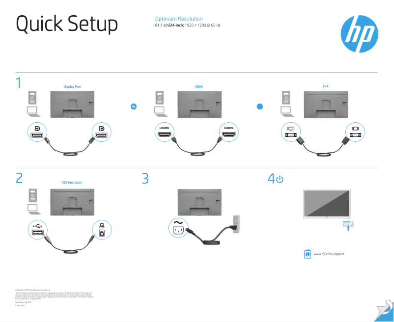 Page 1 de la notice Guide d'installation HP Healthcare Edition HC241