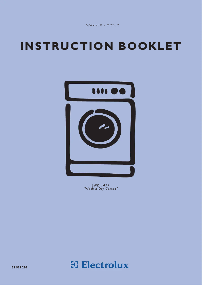 Page 1 de la notice Manuel utilisateur Electrolux EWD1477