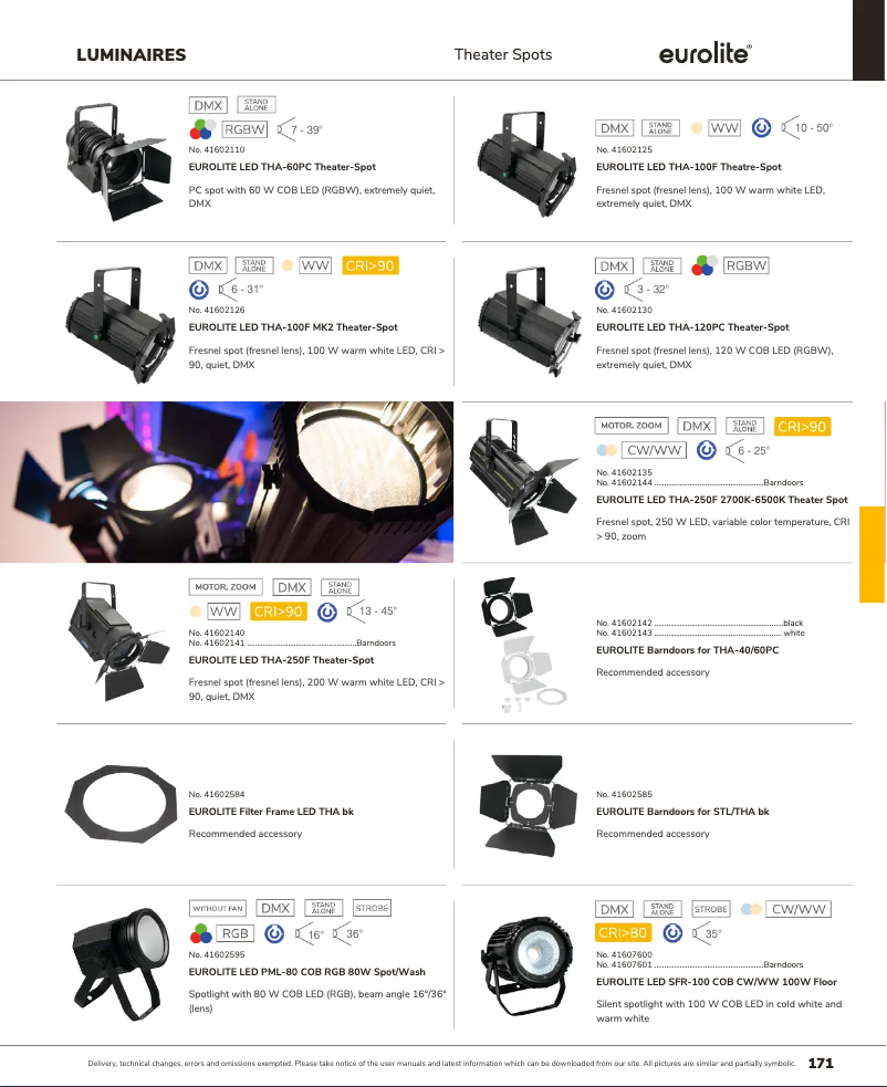 Page 1 de la notice Catalogue Eurolite THA-60PC