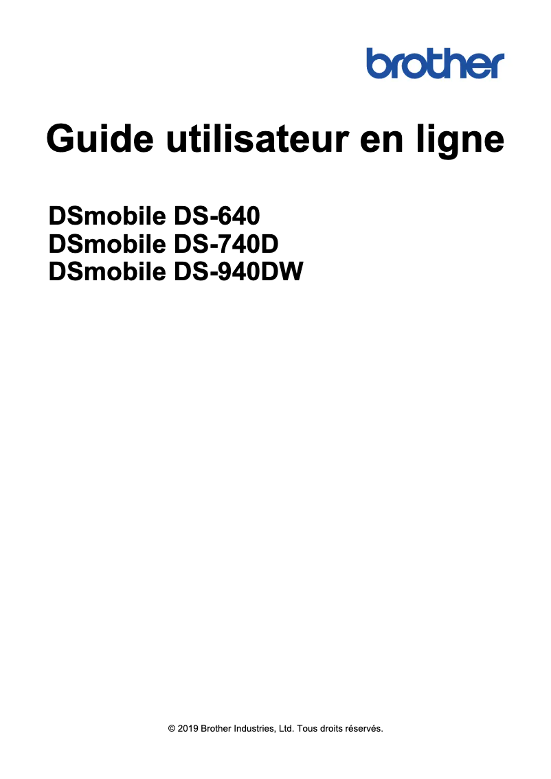 Page n°1 - Manuel utilisateur Brother DS-940DW