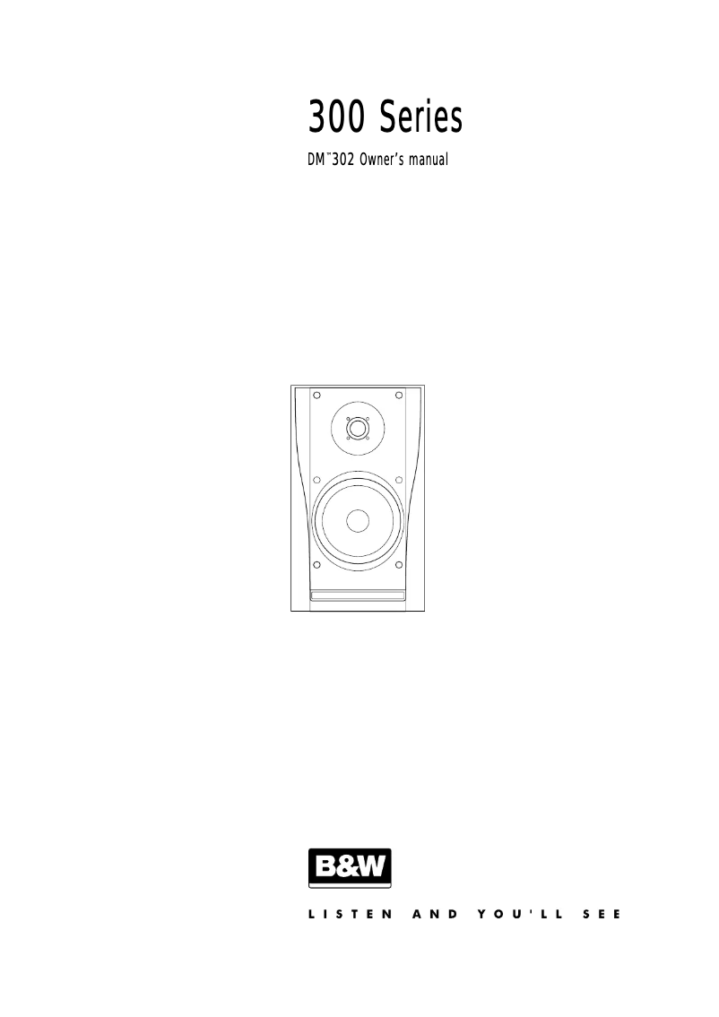 Página 1 del manual Manual de usuario Bowers & Wilkins 300 Series