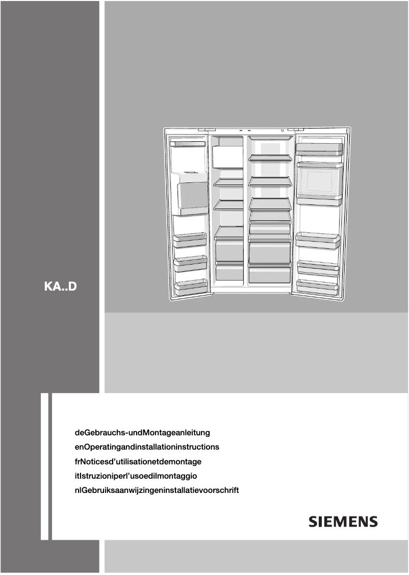 Page n°1 - Manuel utilisateur Siemens KA63DA70