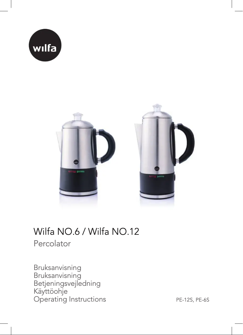 Page n°1 - Manuel utilisateur Wilfa NO.12 PE-12S