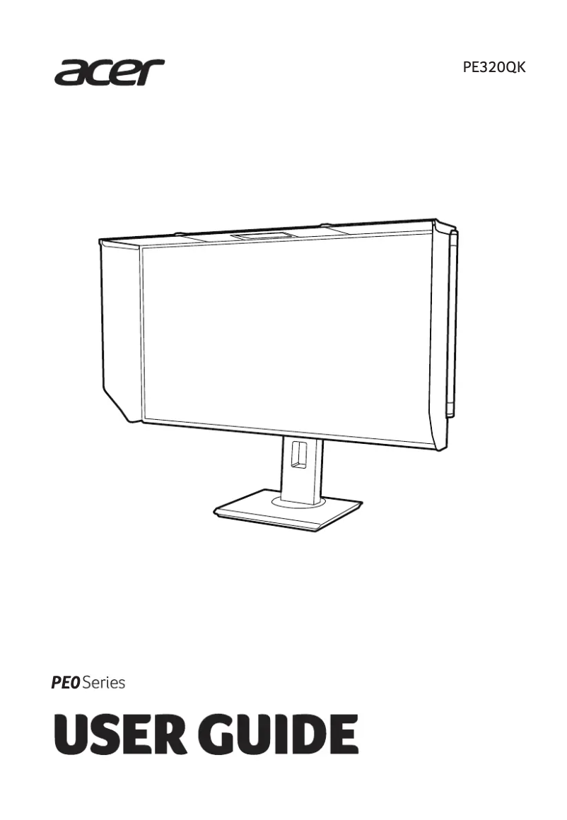 Página 1 del manual Guía de inicio rápido Acer PE320QK