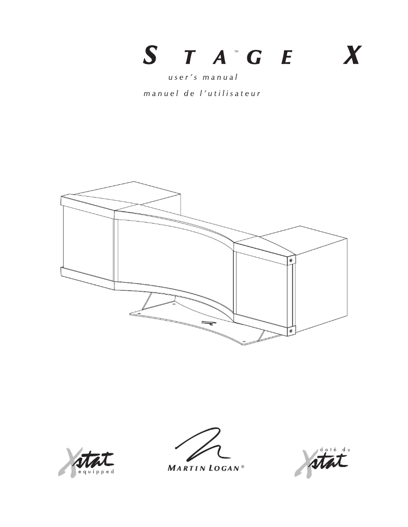 Page 1 de la notice Manuel utilisateur Martin Logan Stage X