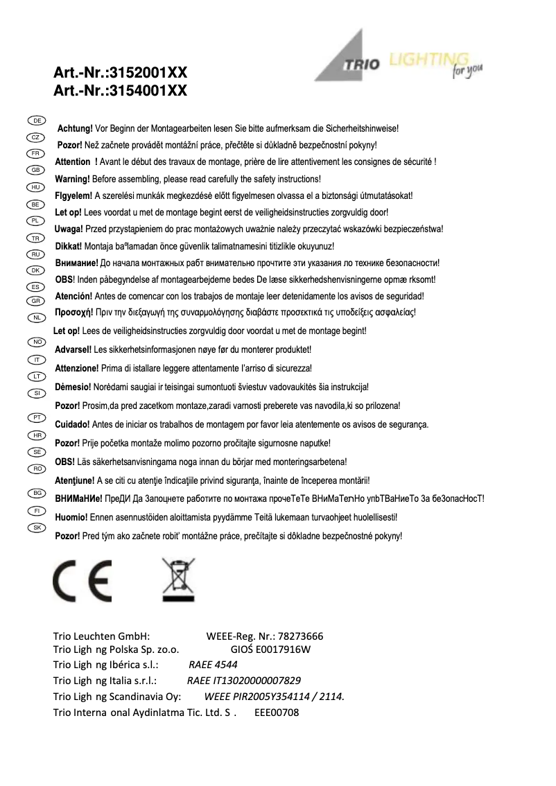 Image de la première page du manuel de l'appareil Ontario