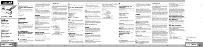 Page 1 de la notice Manuel utilisateur Zoofari IAN 109969