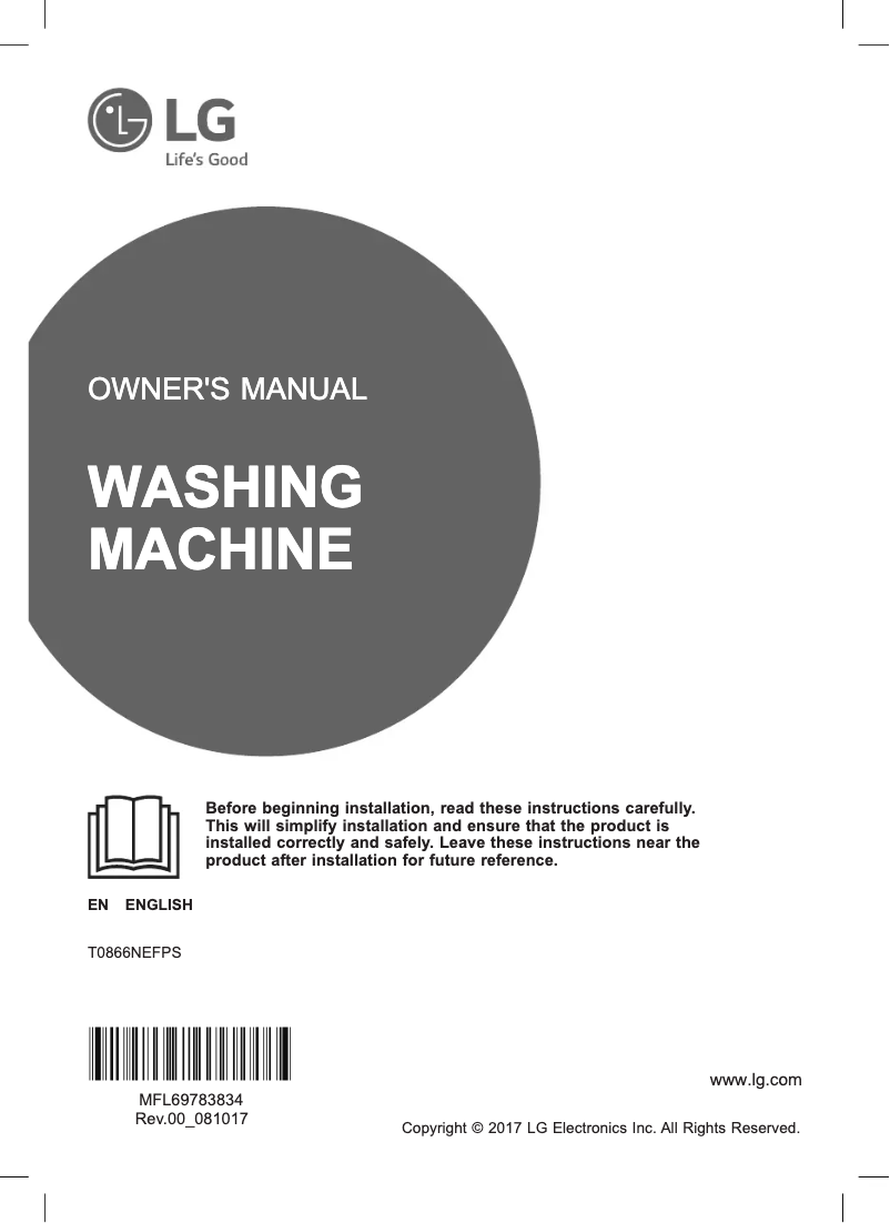 Imagen de la primera página del manual del dispositivo T0866NEFPS