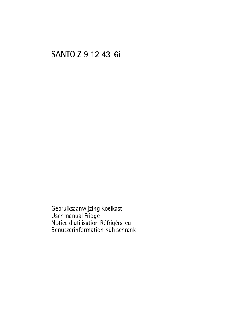 Page 1 de la notice Manuel utilisateur AEG SZ91243-6I