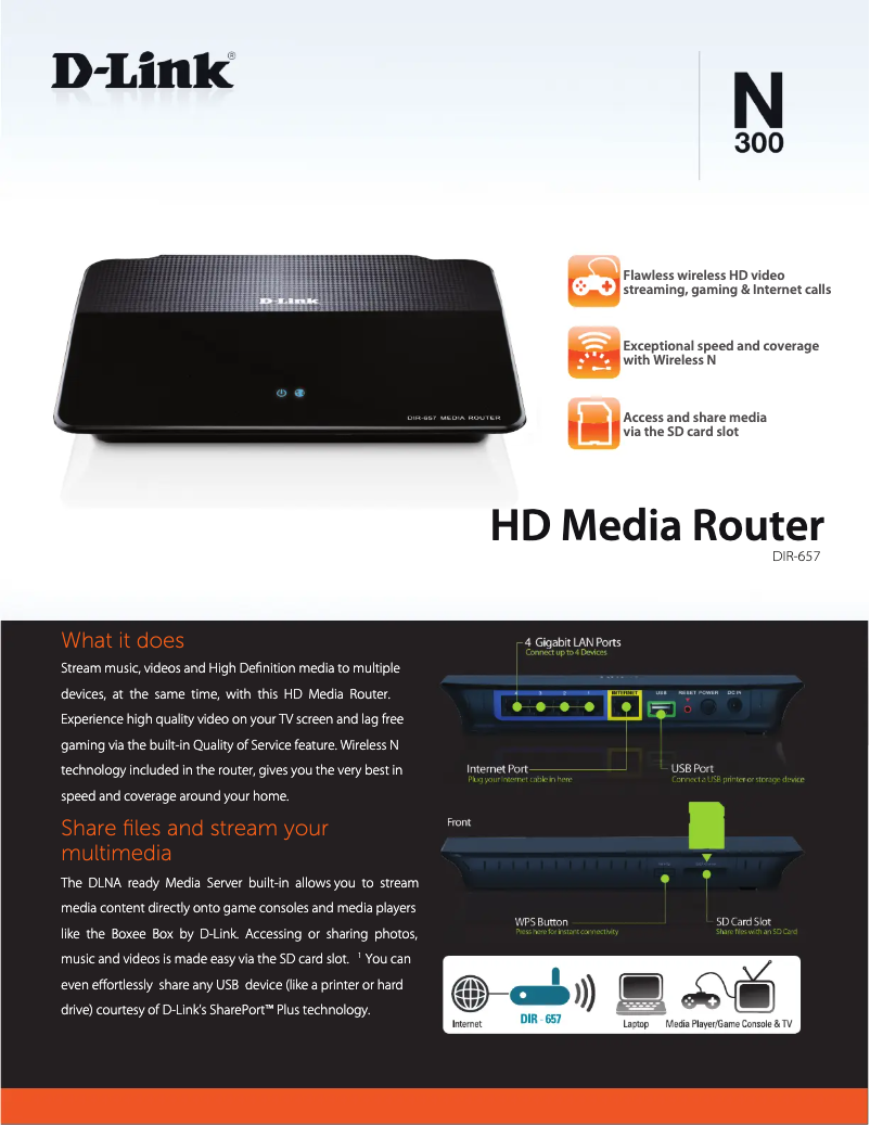 Imagen de la primera página del manual del dispositivo DIR-657